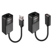 transmisor y receptor de red lindy 43365 60m 12mbits cat5ecat6 negro plastico