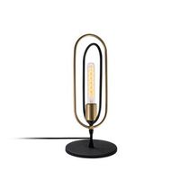 lampara de mesa cerco-5071 oro negro metal 15x15x38 cm