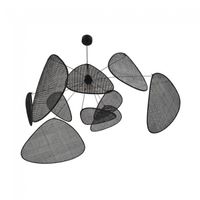lampara colgante screen cannage noir xl