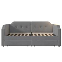 sofa cama de terciopelo 90x200cm con funcion de carga y led con somier gris