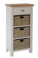 cole oak and truffle grey 4 drawer storage unit