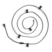 guirnaldas para exterior ip44 cable electrico plano con portalamparas e27 a medida negro 100 m