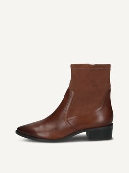 CAPRICE Bootie, brown, made of Leather and synthetic with Block heel, Size 37.5