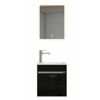 conjunto completo de muebles de bano borkum - negro