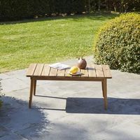 mesa de centro de jardin de madera de teca maciza