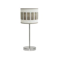 sobremesa ivanna 1xe14 niquelblanco-madera gris 43x17x17 cm