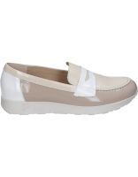 zapatos mocasines de piel para mujer pitillos 10420 color piedra 41