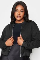 yours cazadora formal negra y brillo estilo bomber mujer curvy y tallas grandes yours
