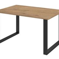 mesa tucson 137 aglomerado laminado metal 75x90x138cm