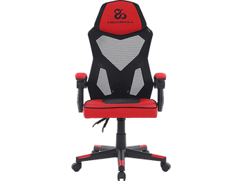 Silla gaming - Newskill Gaming Eros Tela Roja, Ergonómica, Reposabrazos, Altura ajustable, Rojo