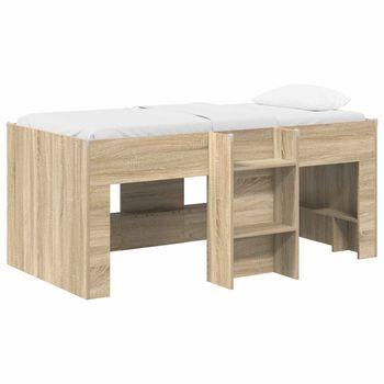 Marco De Cama Alta Para Niños Roble Sonoma 80 X 160 Cm Vidaxl