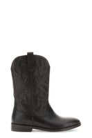 botines de piel con diseno en alto relieve dark brown