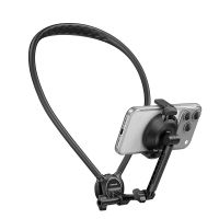 usams joy02 soporte de cuello magnetico 360 giro iman n52 hands-free vlog selfie grabacion para iphone android ciclismo