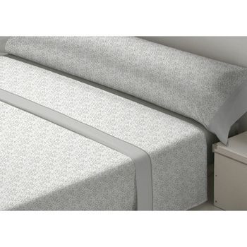Juego De Sábanas D'or Lavanda Gris Cama De 180 Franela