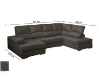 mega sofa cama chaise longue rinconera italia 315cm