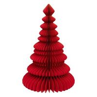 arbol de navidad de papel h90cm rojo