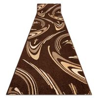 alfombra de pasillo karmel fryz - coffee marron 80 cm 80x890 cm