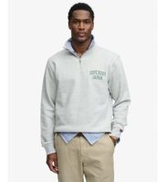 superdry para hombre m2014438a sudadera ath ess half zip gris l casual algodon manga larga