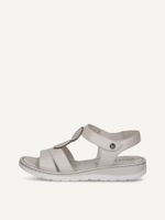 caprice heeled sandal white made of leather without heel size 38