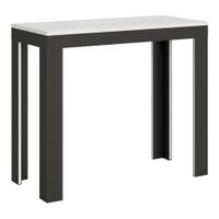 consola extensible 90x40196 cm efecto madera fresno blanco hierro