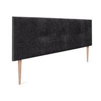 cabecero de lana natural con botones 145x105cm con patas camas 135140 - negro