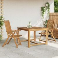 pack 2 uds sillas plegables de jardin  silla de exterior  sillon madera maciza acacia marron