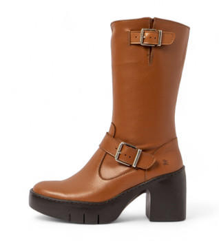 Art para mujer. 1165711CB003_023 Botas de piel 1657 marrón (41), 3 a 5cm, Cremallera, Casual