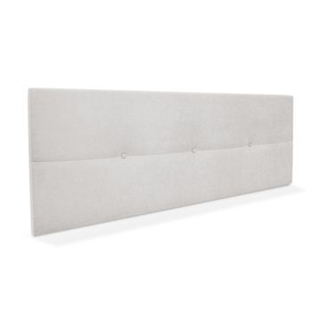 Cabecero De Tela Aqualine Con Botones 135x50cm Camas 120/135 - Gris Perla
