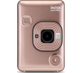 INSTAX LiPlay Digital Instant Camera - Blush Gold, Gold