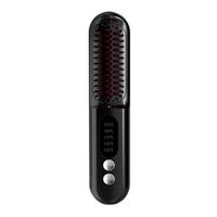 cepillo electrico alisador de iones negativos con 5 ajustes de temperatura de 130 c a 210 c 45x45x21 cm color negro