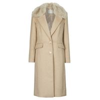 guess abrigo nancy fit coat faux fur collar para mujer