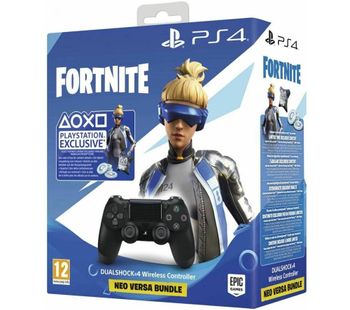 SONY Fortnite Neo Versa DualShock 4 V2 Wireless Controller Bundle, Black