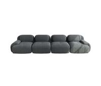 sofa 4 plazas - corduroy suave 32d acolchado altamente elastico pet-friendly y ergonomico empaquetado al vacio - gris