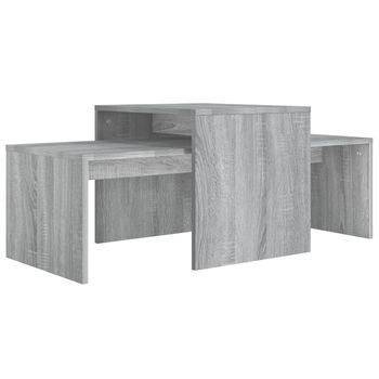 Mesa De Centro 100x48x40 Cm Madera - Gris