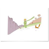 cuadro lienzo el principito y zorro 100x70cm