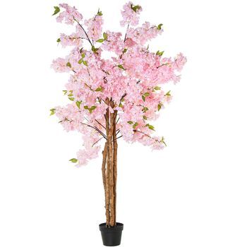 Planta Artificial Cerezo 180 C M Rosa Cherry 4 Troncos