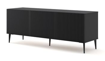 Mueble para TV efecto madera Negro LED