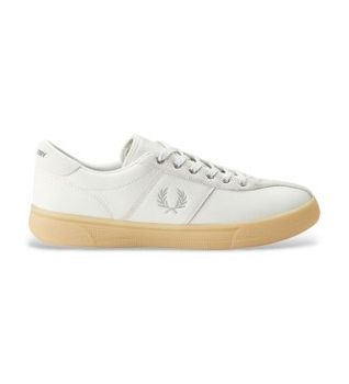 Fred Perry para hombre. B3418-254 Zapatillas de piel y ante Tennis blanco roto (41), Plano, Cordones, Casual