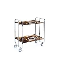 carrito auxiliar plegable bauhaus cromado con ruedas r 2 niveles y 4 posiciones41