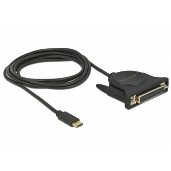 Cable paralelo DeLOCK USB-C a DB25 1,8 m Negro