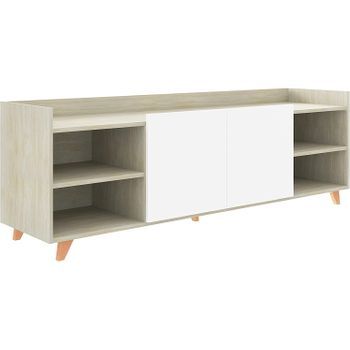 Mueble Tv Roble Modelo Roau 180x53x46  - Blanco