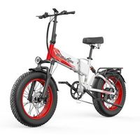 bicicleta electrica plegable zazawork cf1000 bateria de 48 v y 20 ah 20 fat bike blanca