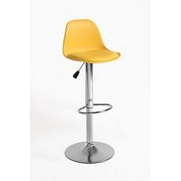 pack 4 taburetes tulipa de polipiel 953931 cm - amarillo