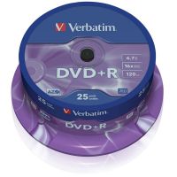 verbatim dvdr 16x 47gb bobina 25 unds