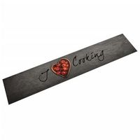 alfombra de cocina lavable terciopelo texto cooking 60x300 cm vidaxl