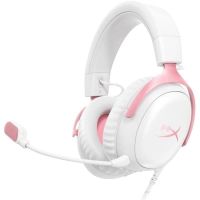 hyperx cloud iii auriculares gaming usb blancorosa