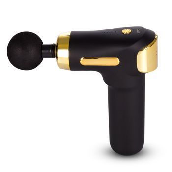 Pistola De Masaje Muscular Fascia Gun Hy-668. 5 Niveles Con Velocidad Hasta 3000 Rpm. 4 Cabezales. 13x5,2x18,4 Cm. Color: Negro