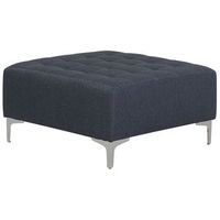 otomana de poliester gris oscuro plateado reposapies acolchado patas metal aberdeen