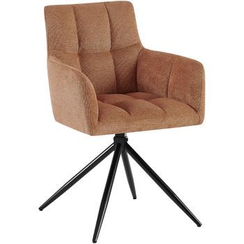 Silla De Comedor Jonah Tela Naranja 59x59x87 Cm Clp