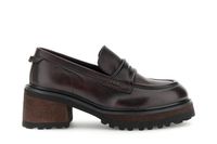 mocasines de piel con plataforma y microtachuelas bordeaux 36